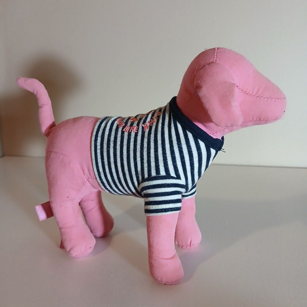 Victoria's Secret PINK Sailor Nautical Anchor Dog Plush Stuffed Animal 7"